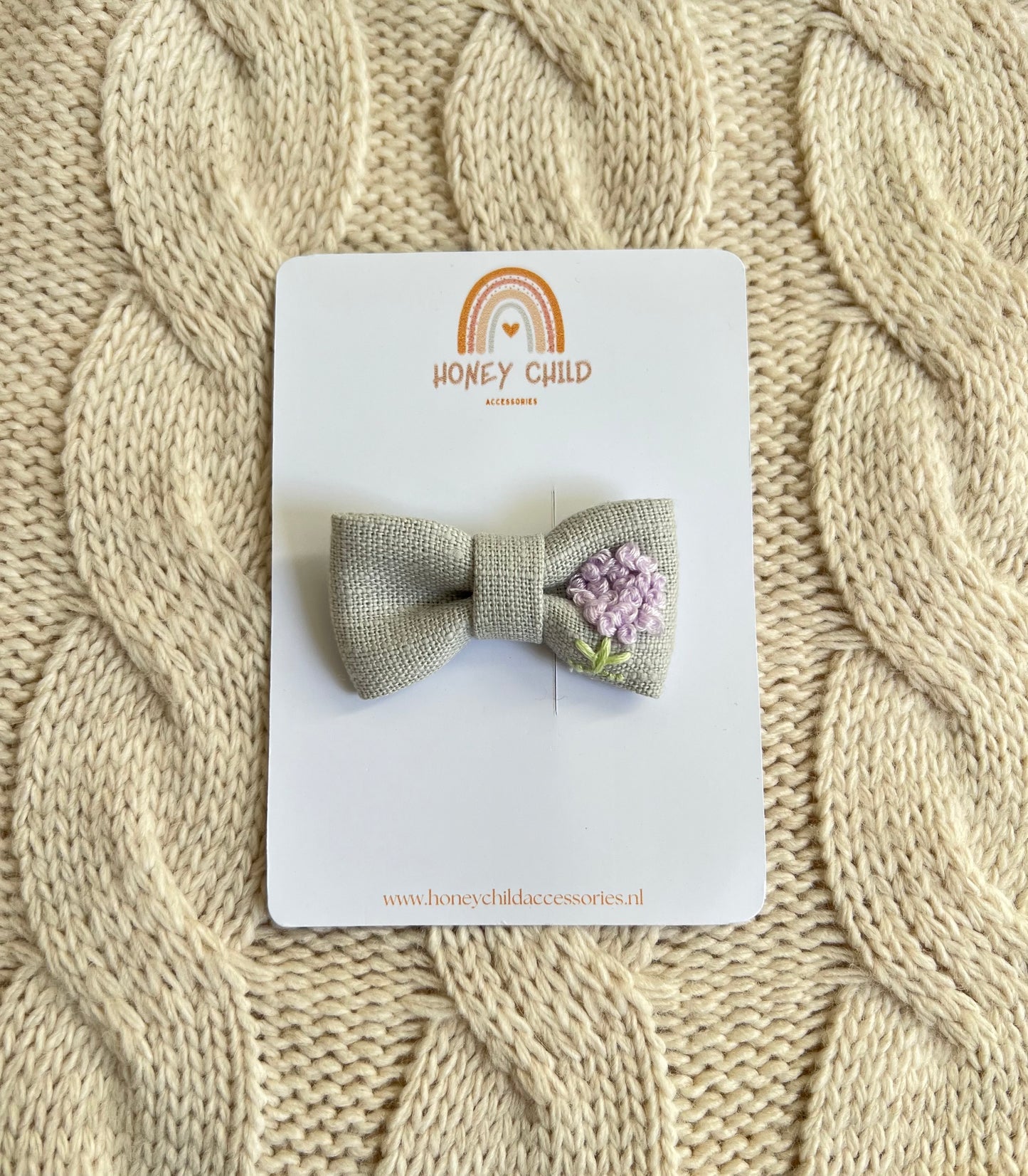 Cherry Blossom Linen Bow