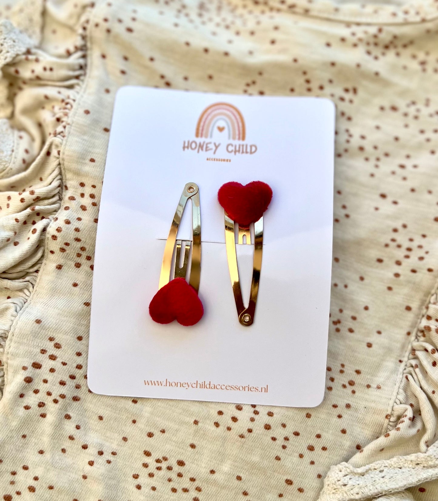 Heart hair clips