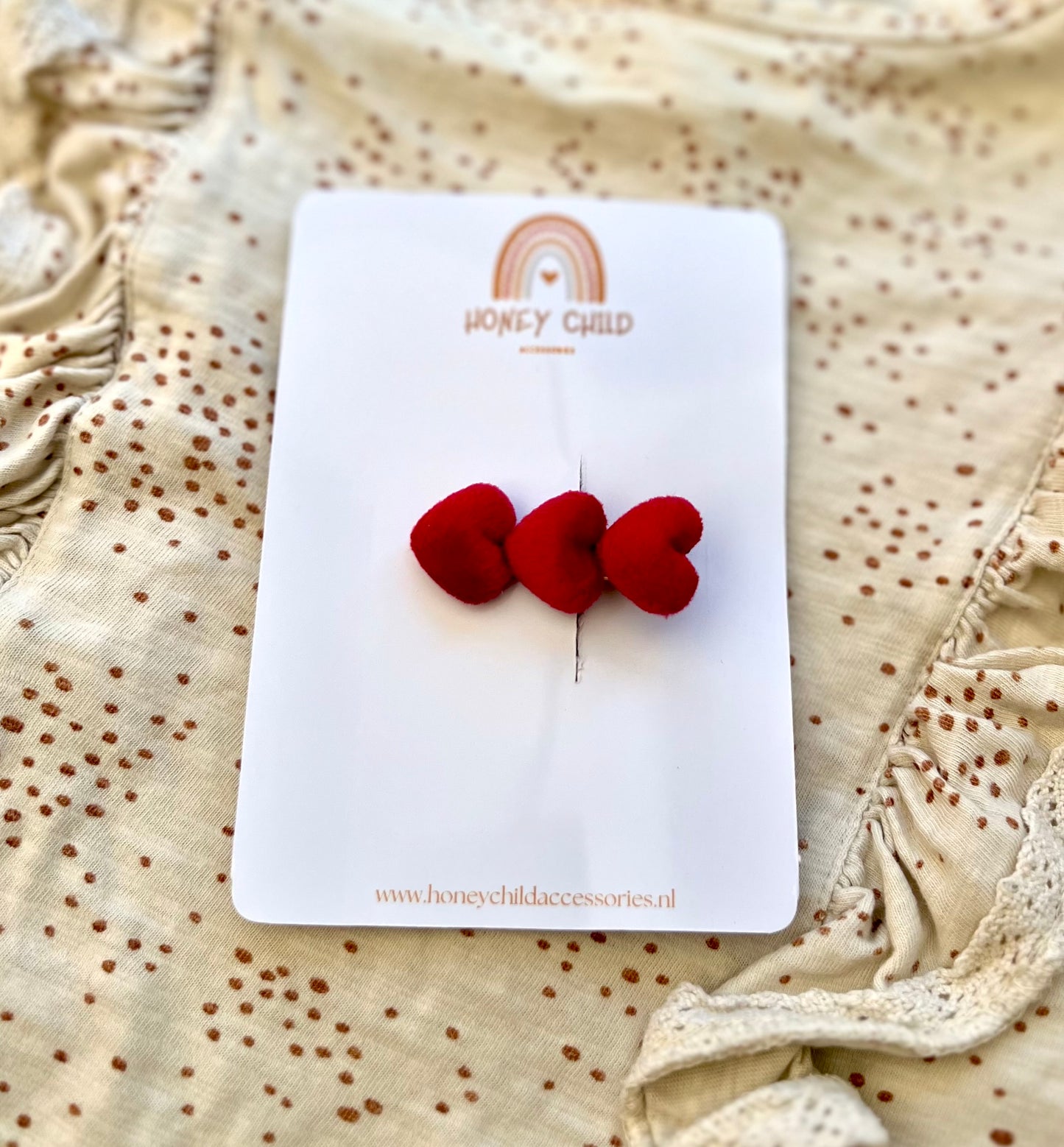 Heart line hair clips