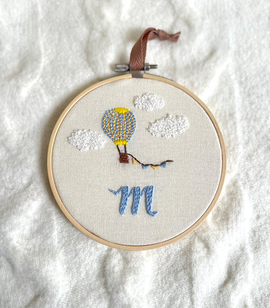 Dreamy Balloon – Embroidered Hoop