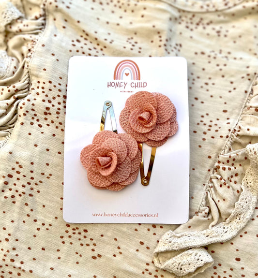 Rose hair clips